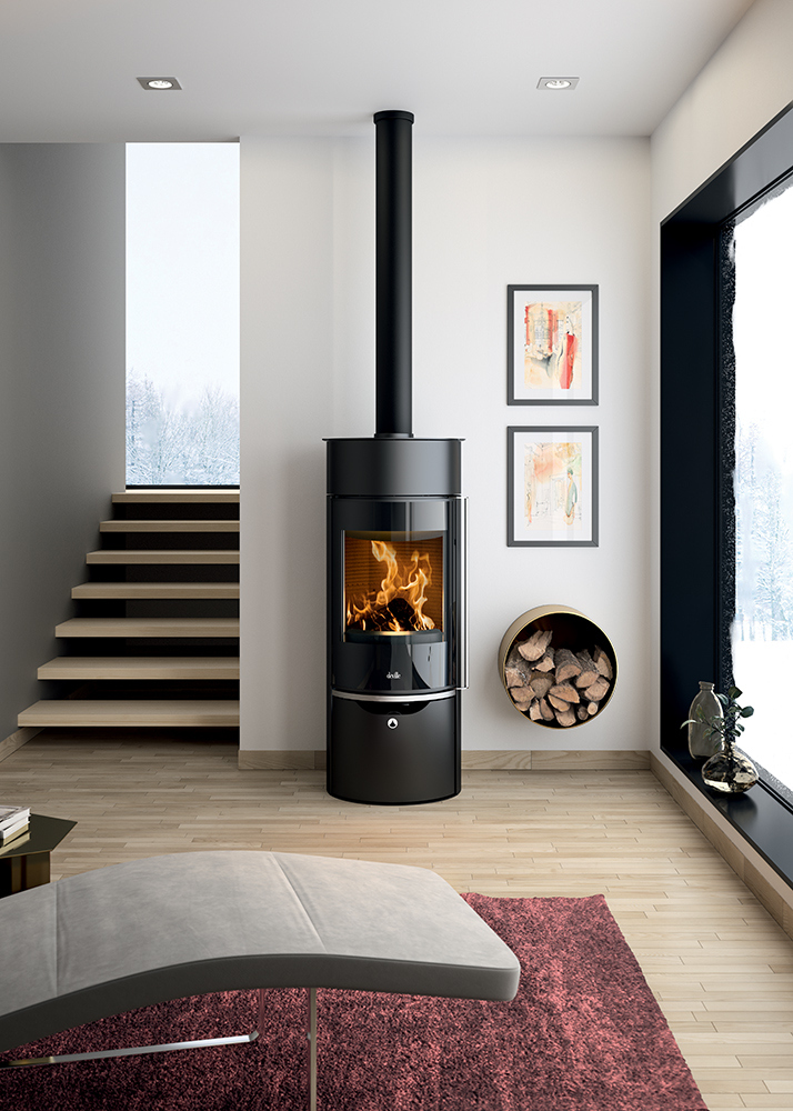 Poêle à bois INVICTA, NEOSEN raccordable, 6 kW